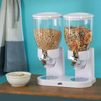 Zevro /GAT201C Indispensable Dry Food Dispenser, Dual Control, White/Chrome