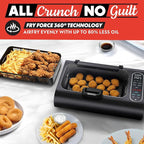 Gourmia Smokeless Indoor Grill & Air Fryer raclette grill with Smoke Extracting Technology for indoor grill Extra-Large Nonstick Cooking electric grill indoor Korean BBQ Style 6 Quart FoodStation™