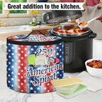 Stars and Stripes Electric Pressure Cooker Insulation Bag for US 250Th Anniversary Stain Resistant Reusable Electric Pressure Cooker Bag with Top Padding Handle
