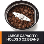 KRUPS Precision Electric Coffee Grinders, 3 oz Capacity, 200W Motor, Stainless Steel Blades for Uniform Grinding of Beans, Herb and Nuts, Coffee and Spice Grinder Electric, (Black)