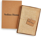 Solino Home Linen Cloth Napkins Set of 4-100% Pure Linen Golden Nugget Dinner Napkins 20 x 20 Inch - Athena, Handcrafted and Machine Washable