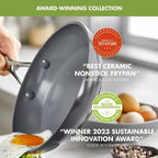 GreenPan Valencia Pro Hard Anodized Healthy Ceramic Nonstick 11" Grill Pan, PFAS-Free, Induction, Dishwasher Safe, Oven Safe, Gray