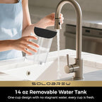 CHULUX SoloBrew Single Serve Coffee Maker, for K Cup and Ground, 3 Brew Sizes with Strong Button & Over Ice Feature, 14oz Removable Reservoir, for Home, Travel, RV, Office and Dorm