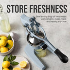 Zulay Kitchen Cast Iron Juicer - Easy-to-Clean Heavy-Duty Manual Juicer, Professional Citrus Juicer - Stainless Steel Lemon Squeezer - Manual Citrus Press & Orange Squeezer - Orange Juicer
