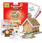 Baketivity Baking Kit Holiday Gingerbread House Kit - Bake And Build Edible Gingerbread House - Create a Treat Gingerbread House Kit - Kids Baking Set With Materials And Premeasured Ingredients