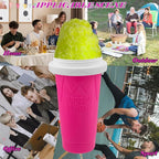 Slushie Maker Cup, DIY Magic Slushy Maker Squeeze Cups, Portable Smoothie Slushy Cup for Juices, Milk and Ice Cream Make, Double Layer Squeeze Slushy Maker Cup, Birthday Gifts for Mom Dad & Friends