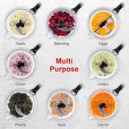 Geedel Hand Food Chopper, Vegetable Quick Chopper Manual Food Processor, Easy To Clean Food Dicer Mincer Mixer Blender, Rotary Onion Cutter for Garlic, Salad, Salsa, Nuts, Meat, Fruit, Ice, etc