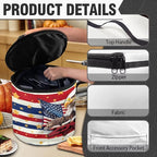 Stars and Stripes Electric Pressure Cooker for America250 Semiquincentennia Bald Eagle Insulation Handbag Keep Appliance Clean Electric Pressure Cooker Bag with Accessories Pockets