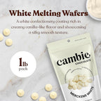 Merckens White Melting Chocolate - 1 Pound of Premium Quality White Candy Melts to make Dubai Chocolate Bar, Cake Pops, Cocoa Bombs, & Homemade Desserts