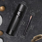 Pepper Mill, Homnoble High Output Pepper Grinder Professional Grade Heavy Duty Pepper Mill, Manual Aluminum Refillable Pepper Grinder with Upgrade Adjustable Coarseness Design