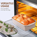 Vinino 6-Piece Baking Pans Set Nonstick, Bakeware Set includes Silicone Muffin, Loaf, Cake Pans with Metal Reinforced Frame. And includes Carbon Steel Roasting Pan, Cookie Sheet for Oven