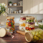 WELLIFE Sunflower Mason Jars 32oz-6Pcs