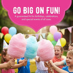 The Candery Cotton Candy Floss Sugar 6lbs 96oz jars- 3 Pack Strawberry, Raspberry Blue and Grape Easy Pour Easy Grip Reusable Jars