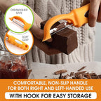 Spring Chef Premium Stainless Steel Swivel Potato Peelers for Kitchen, Metal Vegetable Peelers with Comfortable Handle for Apple, Cucumber, Veggie, Fruit, Carrot, Dishwasher Safe - Set of 2 - Mango