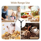 Folding Food Scale, Digital Kitchen Scale, Portable Food Scale Travel Scale for Food, Collapsible Mini Pocket Scale Grams and Ounces, Ideal for Diet Calorie Control Compact Kitchen (Black)
