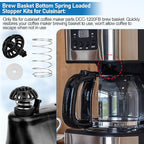 Coffee Machine Brew Basket Bottom Spring Loaded Stopper Kits Replacement for Cuisinart Coffee Makers, Coffee Maker Parts Fit for Cuisinart DCC-1200, DCC-1200BCH, DCC-1200BW Brew Basket,2Pack