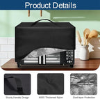 Air Fryer Cover Dust Cover for Gourmia French Door Air Fryer 25 Qt GTF7655, 17×13.8×11.4 in, 600D Heat-Resistant Nylon w/Aluminum Foil, Waterproof air fryer oven Cover for Convection Oven