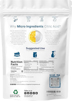 Citric Acid 6 Pounds, Food Grade, Fine Granular Powder | 100% Pure, Concentrated Anhydrous Form | Natural Preservative + Great for Cooking, Cleaning, & DIY Bath Bombs | Non-GMO