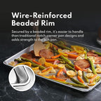 New Star Foodservice Commercial-Grade 18-Gauge Aluminum Sheet Pan/Bun Pan (15 L x21 W x1 H (Two Thirds size) Measure Oven)