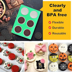 Siodisr 2Pcs Oreo Cookie Chocolate Silicone Mold, 6-Cavity Round Cylinder Oreo Chocolate Cover Molds for Candy, Silicone Baking Molds for Mini Cakes, Jelly