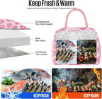 douyadady Lunch Bag Women/Men Lunch Box Women/Men (pink leopard)