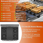 Stove Top Griddle for GE Gas Stove Replacement WB31X24738 Grill Stovetop Cast Iron Pan WB31X27151 Grates General Electric Rang Parts Burner Center Griddles Cooktop WB31X24998