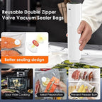 Vacuum Sealer Bags,Reusable Vacuum Sealer Bags,Can Withstand More Than 100 Washes,Medium Size (30 Bags)