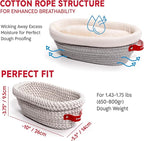 KneadAce Sourdough Starter Kit – 24oz Starter Jar, 2 Cotton Rope Banneton Proofing Baskets, Magnetic Bread Lame for Scoring – Gift for Bakers & Complete Sourdough Bread Baking Set