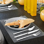 NICE KITCHEN Silverware Set, 40 Piece Premium Stainless Steel Flatware Set for 8, Heavy Duty Silverware Cutlery Sets with Wavy Patterns, Spoons and Forks Set, Mirror Polished, Dishwasher Safe