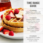 Martha Stewart Rotating Waffle Maker, 180° Flip Iron with PFAS-Free Nonstick Plates, Adjustable Timer, Ready Light, Drip Tray, Space Saving, Classic Round 7”, Easy to Clean, Stainless Steel, Honeydew