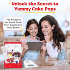 Baketivity Kids Baking DIY Activity Kit - Bake Delicious Cake Pops with Pre-Measured Ingredients – Best Gift Idea for Boys and Girls Ages 6-12 – Includes Free Hat and Apron