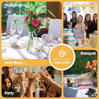 BRILLMAX 10 Pack White Tablecloths 70 x 120 Inch for 6ft or 8ft Rectangle Tables - Rectangular Bulk Linen Polyester Fabric Washable Cloth Cover for Wedding Reception Banquet Birthday Party