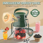 Portable Blender, Personal Blenders for Shakes and Smoothies with 27oz Cup, Lid and Shoulder Strap, Type-C USB Rechargeable, BPA-Free for Gym/Travel/Kitchen (Green)