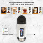 KOTLIE Single Cup Coffee Maker, Multi Capsule Machine Compatible With Various Capsule Types, 4 Temperature Settings, 7 Water Volume Levels,19 Bar(Glossy White)
