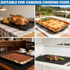 SafBbcue 19 x 11.5 Inch Cast Iron Griddle Pan - Versatile for Stovetop, Oven, Grill & Campfire, Features a Ridged Surface, Suitable for Kitchen and Outdoor Cooking, Pan Frying, Baking