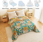 MSGKV Throw Blanket for Couch Bed Cotton Leopard Animals Twin Size Blanket 60"x80" Muslin Breathable All Seasons Lightweight Farmhouse Blankets
