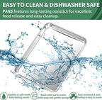 Baking Sheets Set of 2, HKJ Chef Cookie Sheets 2 Pieces Stainless Steel Baking Pans & Toaster Oven Tray Pans, Rectangle Size 20L x 14W x 1H inch & Non Toxic & Healthy & Easy Clean