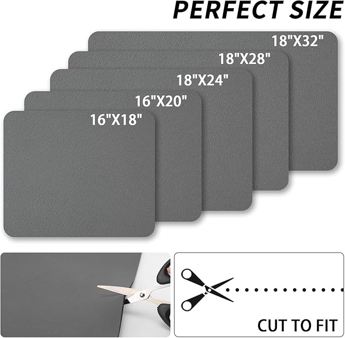 HotLive Dish Drying Mat for Kitchen Counter, Heat Resistant Drainer Mats with Non-slip Rubber Backed, Hide Stain Kitchen Super Absorbent Draining Mat, Easy to Clean Dish Rack Pad, Dark Grey 16"x20"