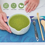 Matcha Whisk Set,11Pcs Matcha Set,Matcha Kit,Whisk Made from 100% Natural Bamboo, 11-component set for all your matcha-making needs,Contains stainless steel spoon, measuring cup(white)