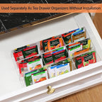 Tea Bag Organizer Holder, Acrylic Tea Packets Storage Box Container Display Stand Rack for Counter Cabinet Countertop Kitchen Office, 3 Tier