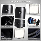Portable Electric Coffee Bean Grinder with 40 Adjustable Settings, Small Espresso Grinder Rechargeable Burr Coffee Grinder with Multiple Grinding Settings for Travel, Camping, Home & Office.