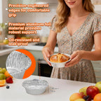 50 Pack Mini Pie Pans, 5in Pie Tins, Disposable Aluminum Round Foil Tart, Aluminum Foil Pans, Easily Stack & Store for Baking, Cooking, Storage or Reheating