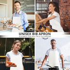 Utopia Kitchen 2 Pack Bib Apron, Adjustable with 2 Pockets, Water and Oil Resistant, Cooking Kitchen Chef Apron for Women Men