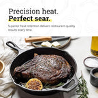 Lodge Seasoned Cast Iron Skillet - PFAS-Free, Non-Toxic Cookware - Use with an Oven, Stove, Grill, or Campfire - Naturally Non-Stick & Oven Safe - 10.25 Inches