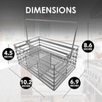 Stainless Steel Utensil Basket,Dishwasher , Flatware Basket, Kitchen, Countertop, Office, Camping, Outdoors, and Restaurants, 4-Compartment, Silver