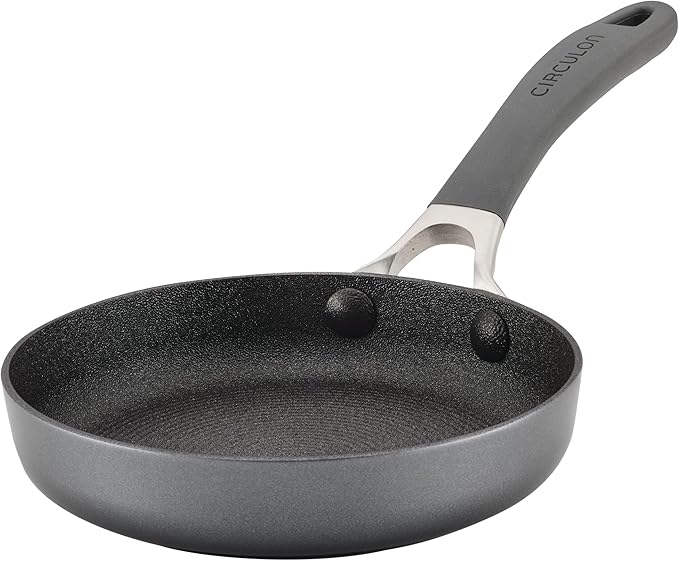 Circulon A1 Series with ScratchDefense Nonstick Induction Small Frying Pan for Eggs, Induction Cookware, Egg Pan, 6.25-Inch, Graphite