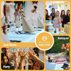 BRILLMAX 10 Pack Light Blue Tablecloths 70 x 120 Inch for 6ft or 8ft Rectangle Tables - Rectangular Bulk Linen Polyester Fabric Washable Cloth Cover for Wedding Reception Banquet Birthday Party
