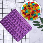Gummy Candy Molds - 4Pcs Silicone Gummy Bear Molds With 2pcs Dropper,Non-stick and Bpa Free for Mini Candy Chocolate Gummies Baking