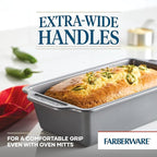 Farberware Bakeware Nonstick Baking Pans with Baking Sheets, Cake Pans, Meatloaf/Bread Pan, and Muffin Pan, 7 Piece Bakeware Set - Gray