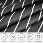 NLUS 2 Pack Cooking Aprons for Women with Pockets Adjustable Kitchen Bib Aprons for Women Men Chef, Black/White Stripe (Black/White Stripes)